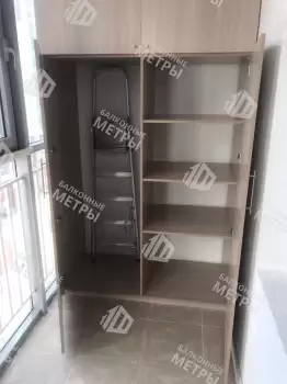 Изготовление и установка шкафа с полками из ЛДСП на балконе