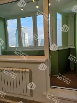 Остекление и отделка балкона Сапожок  гипсокартоном под покраску и ламинатом